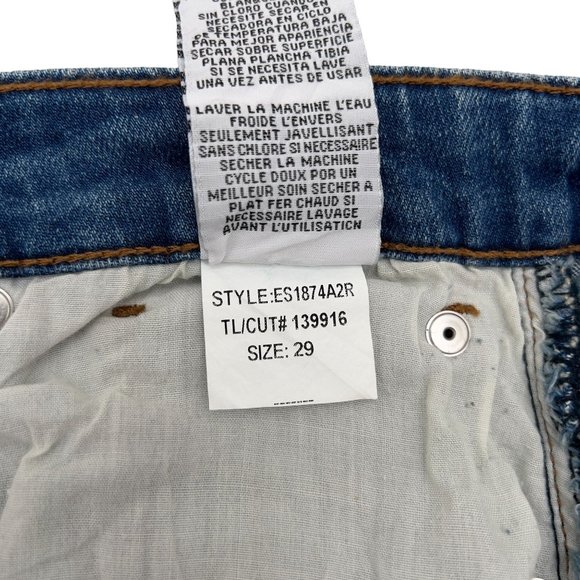 NEW SEE THRU SOUL Distressed High Rise Boyfriend Cut-off Short Size 29 33W 0029 - Picture 6 of 8